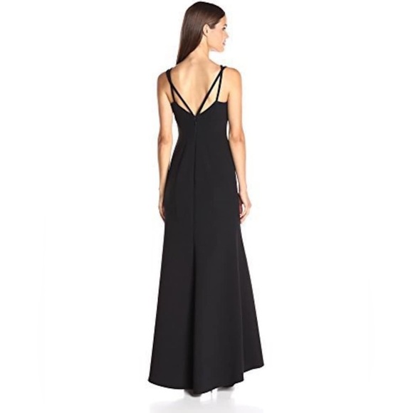 BCBGMaxAzria | 0 | Long Black Evening Prom Crisscross Back Dress - Picture 5 of 10